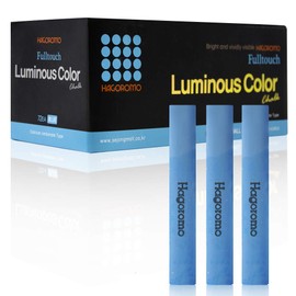 Hagoromo Fulltouch Luminous Chalk 1 Box, Non-Toxic, Dustless [72 Pcs/Blue]