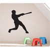 25" Baseball Hitter Player Swing Bat Silhoute Sports Boy Wall