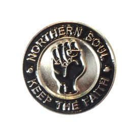 Enamel Badge Northern Soul Reggae Ska Fist