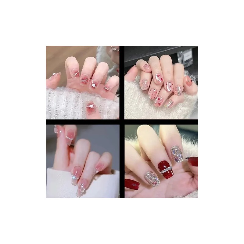 Uñas Postizas Decoradas Adheribles 3024u Soft Gel Tip A