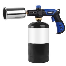 Sondiko Powerful Grill & Cooking Propane Torch L8010, Sous Vide, Campfire Starter, Adjustable Wood Torch Burner for Searing Steak, BBQ, Welding(Blue & Black) Propane Tank Not Included