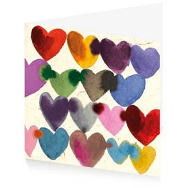 ArtPress Jenny Frean, Inky Hearts, Blank Greeting Card (15x15cm)