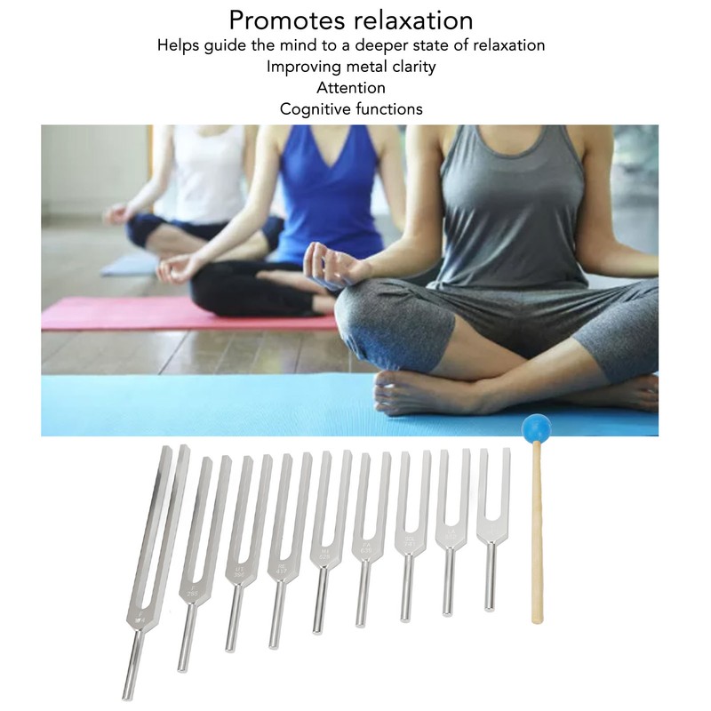 Tuning Fork Sound Therapy Portable Improving Cognition Musical Tones Tuner