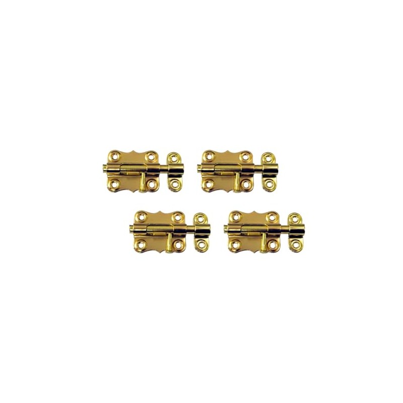 QCAA Deco Durable Steel Sliding Barrel Bolt, 2-1/2'', Brass Plated,