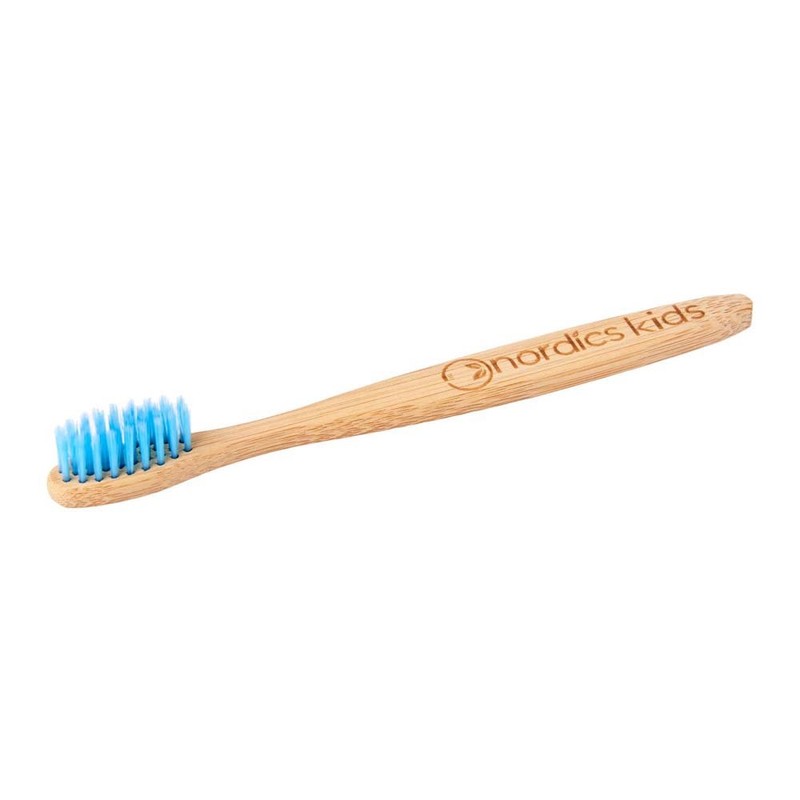Nordics Organic Care Öko Zahnbürste Kids Bambus mit blauen Borsten