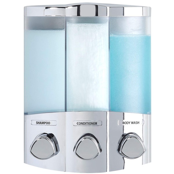 Better Living Products 76344-1 Euro Series TRIO 3-Chamber Soap and Dispenser, Chrome