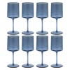 Karma Mid Century Wine Glass Blue Set Of Eight