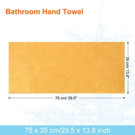 uxcell 2 Pcs Bathroom Hand Towels Yellow Soft Absorbent Face Towels Cotton Wash Cloths 13 x 29 Inch Kitchen Hand Towels for Bathroom Gym Drying Hand Face Hair (Diamond Shape)