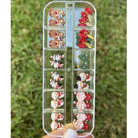 Unbranded 24pcs 3D Nail Flowers - Acrylic Nail Christmas - 3D Christmas for Nail Design