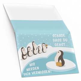 Kulinu Kulinu 64749 - XXL A4 Abschiedskarte Kollegen - Edle Abschiedsgeschenk Karte - Lustiges Geschenk für Abschied Jobwechsel Ruhestand Pension Rente Büro Mitarbeiter Kollege Kollegin Freunde Chef