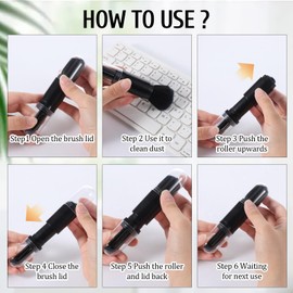 4 Pack Exquisite Duster Brush Kit, Mini Keyboard Cleaning Brushes Kit Model Cleaning Brush Nylon Anti Static Electronic Dust Brushes Efficient Dust Removal for Digital Devices Car Interior