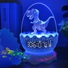 Cute Dinosaur Egg Alarm Clock/Digital Clock/Night Light/Music & White Noise