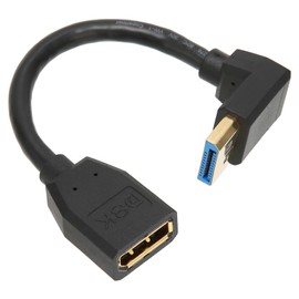 Displayport Extension Cable DP1.4 Version 90 Degree Displayport Male to Female Extension Adapter for 8k 60hz 4k 144hz
