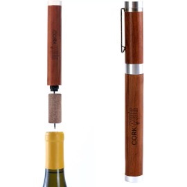 Cork Genius Wine Pen Mini, Air Pump Wine Bottle Opener Manual Compact Pro Walnut