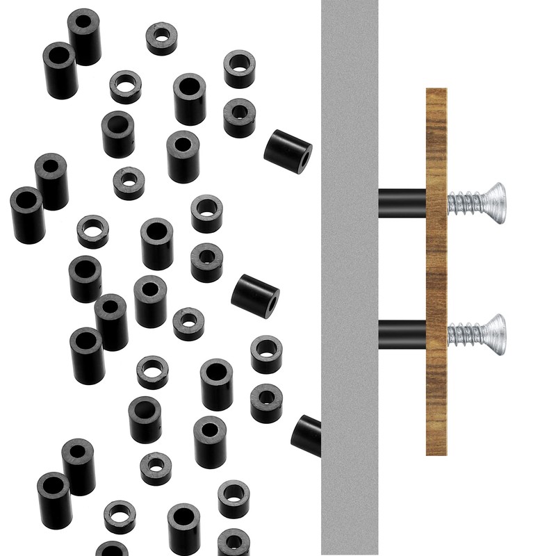 Pack of 320 Round Spacers, Nylon Plastic Spacer Sleeves, Washers,