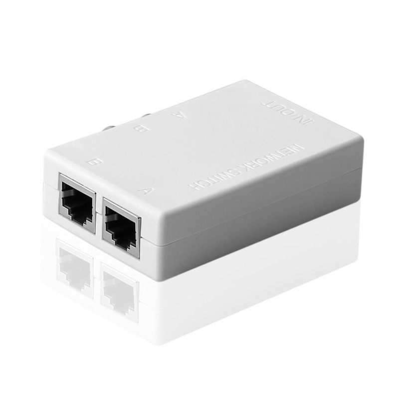 SIENOC 2 Ports Network Switch Selector Hub 2-in 1-out or