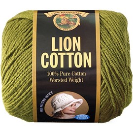 Lion Brand Yarn 760-134D Lion Cotton Yarn, Avocado