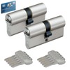 BASI Set of 2 V55 profile double cylinders, 30/40 mm,