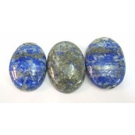 Three Lapis Lazuli Worry Stones Set Crystal Healing Wellness Reiki Feng Shui Men Women Gift Metaphysical Gemstone Powerful Meditation Thumb Stones Peace Psychic Energy Handcrafted