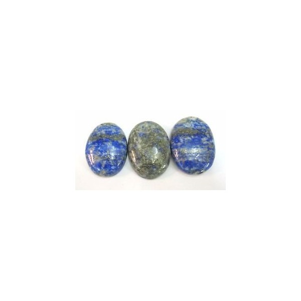 Three Lapis Lazuli Worry Stones Set Crystal Healing Wellness Reiki
