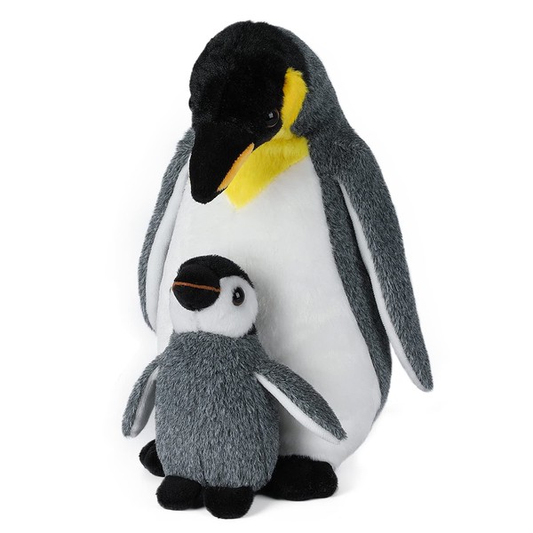 Penguin Family Plush Toy, Stuffed Animal Plushie Doll, Soft Fluffy