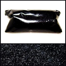 Luxe Pro Glitter Intense Black Very Fine Glitter .008" - Solvent Resistant Polyester Pro Glitter - 0.17oz / 5ml Sample