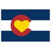 Colorado Heart Love State Flag 4"x6" Sticker Decal Vinyl