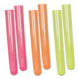 Beistle 50777 Neon Test Tube Shots, Plastic, Pink, Orange, Green