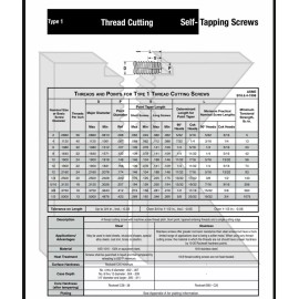 Accurate 5/16-18 X 1/2 Thread Cutting Screw Type 1 Hex Head Steel Self Tap (50 pieces)