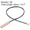 sourcing map 5K NTC Thermistor Probe 15.7 Inch Copper Sensitive