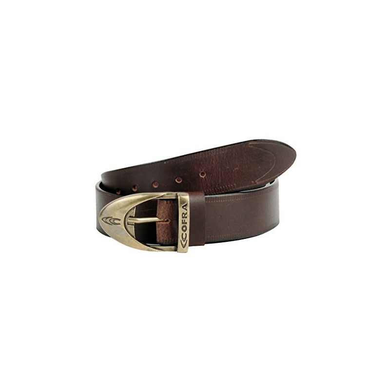 Cofra V125-0-B1.Z125 Size 125M Street Genuine Leather Belt with Metal
