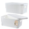 KADAX Storage Basket with Lid, 6L, Plastic Storage Box, Rectangular