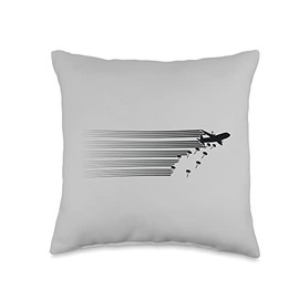 Airborne Infantry Division Paratrooper in Action Airborne Vintage Throw Pillow, 16x16, Multicolor