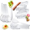 HD Disposable Serving Utensils Set (12), 10' Spoons, 6.5' Tongs,