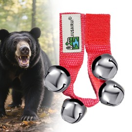 Outdoor Bear Bells for Hiking Safety: Bear Horn to Scare Bears Deterrent Devices for Dogs Biking Fishing Camping Climbing(Red)