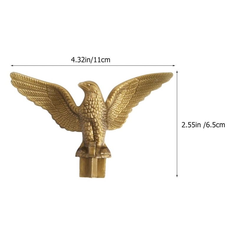 Yardwe 4 Pieces Eagle Flagpole Head Metal Flagpole Outdoor Flag