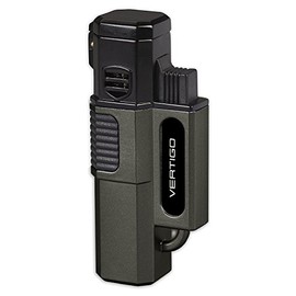 Vertigo Hornet Quad 4 Torch Flame Single Action Cigar Lighter Gun Metal