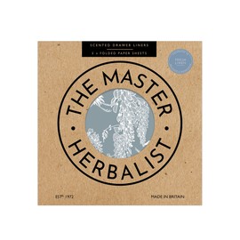 The Master Herbalist Fragrant FRESH LINEN Scented Drawer Liners in a CLASSICAL HERON Design (FOLDED)