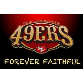Oracal (2) San Francisco 49ers Waterproof Vinyl Stickers 5x3.3 Forever Faithful Decals