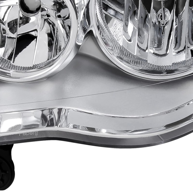SPEC-D TUNING Chrome Headlights Compatible with 2011-2018 Dodge Grand Caravan,