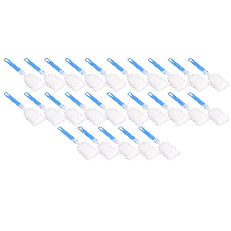50pcs Bottle Sponge Brush Long Handle Cup Cleaning Sponge Brush