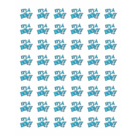 handmade 48 ITS A BOY ENVELOPE SEALS LABELS STICKERS 1.2" ROUND .