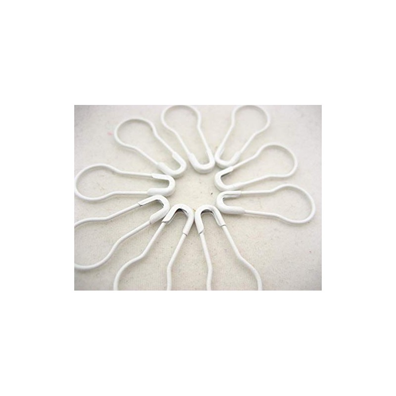 30pcs of Quality White 20mm Calabash Shape Safety Pin Pear