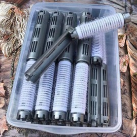 My Chae Chae Hair Dye Dye Brush Perm One Touch Self Perm Hair Roll Rod Set 16 Pieces Gray / 마이채채 염색약 염색브러시 파마약 원터치 셀프 파마 헤어롤 롯드 세트 16개 그레이
