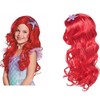 CXAFQ Pack of 4 Mermaid Suit, Including Red Wig, Crown,