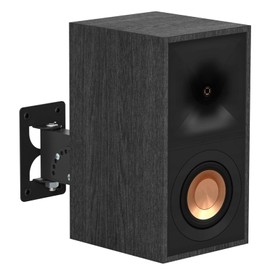 Chunxiao Upgrade Metal Speaker Wall Mount for Klipsch R-40M HDT-600 Speaker Mount, Tilt & Swivel Adjustable Wall Speaker Mount for Klipsch Bookshelf Speaker Wall Mount Brackets Easy to Install, Black