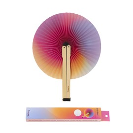 Fisura – Gradient folding fan. Paper foldable Fan. Multicolour pai pai Fan. Wedding fan for guests. Gift for parties or ceremonies. 1 Pack.