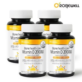 Ronniwell 로니웰 본헬스케어 비타민D 2000IU 90캡슐 x 4개 (총 12개월분) Roniwell Bone Healthcare Vitamin D 2000 IU 90 Capsules x 4 (Total 12 Months Supply)