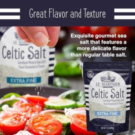 LE MARINIER CELTIC SALT Sal marina extrafina francesa Le Marinier, paquete de 2 de 1,1 lb a 18 oz. Sal marina francesa sin refinar ric 18 onzas (paque