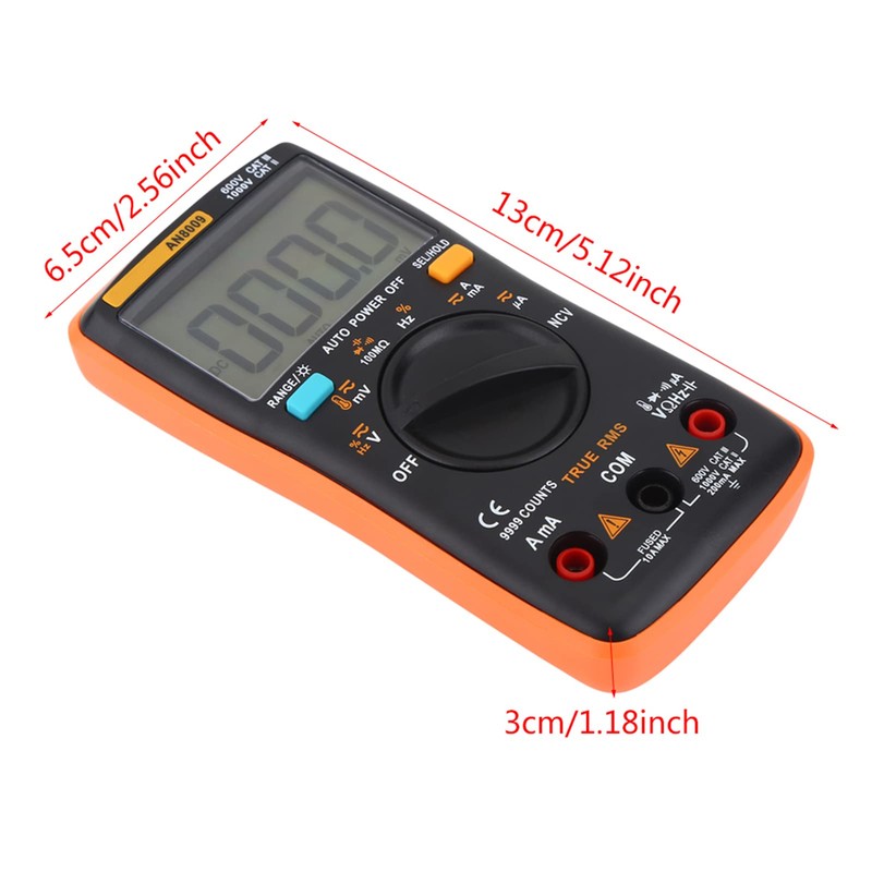 KooingTech Digital Multimeter Tester AN8009 with Bag, Voltmeter Multimeter with